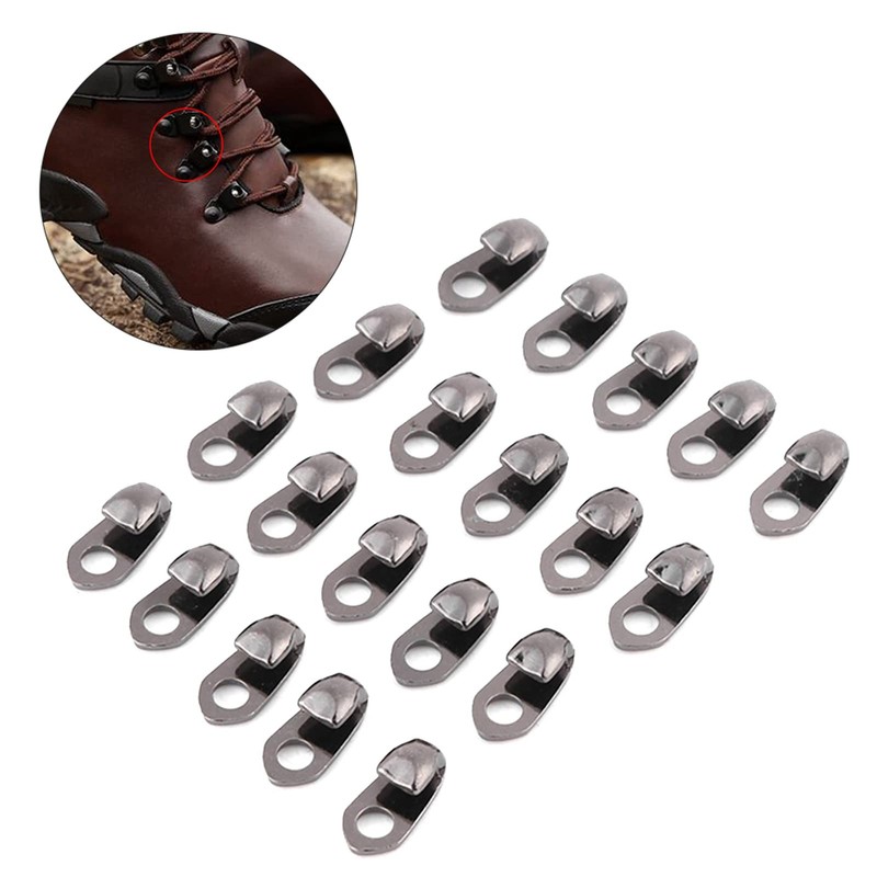Ejoyous Boot Hooks Lace Fittings with Rivets - 20pcs/set for