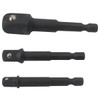 3pcs/Set,1/4", 3/8", 1/2" Impact Driver Socket Adapter Set Fit for