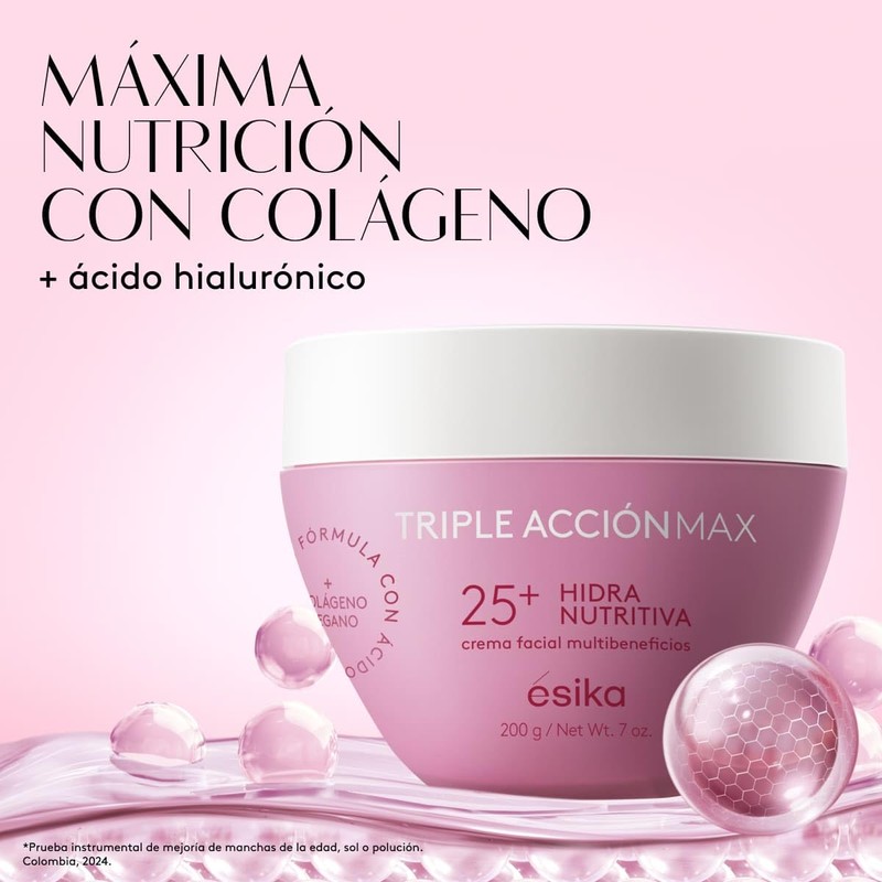 ésika - Crema Facial XL Hidra Nutritiva 25+ Triple Acción