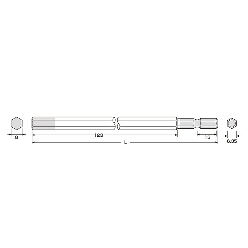 Anex ACHX-8015 Single Head Hex Wrench Color Bit, Side Length