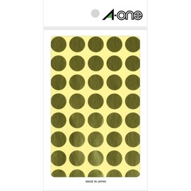 e-wan (A – One) Color Label Gold round 15 mm φ 8 Seat (320 Piece) 07031 