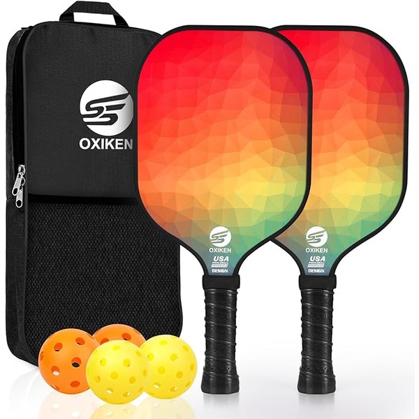 Pickleball Paddles Set of 2, USAPA Approved Carbon Fiber Pickle