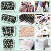 Women's Cosmetic Bag Set with Daisy Design - (4 Sizes,