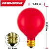 25 Pack G40 Red Light Bulb Green Light Bulb Ceramic