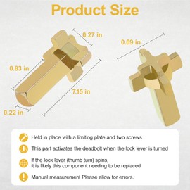 4 Pack Replacement Andersen hinged Patio Door Lock Actuator, Compatible with Andersen 400 Series Frenchwood Hinged in-Swing & Out-Swing Doors Handle, from 1988 to Present