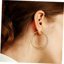 SAFIGLE Stylish Round Circle Earrings for Women Large Hoop Earrings Gold Silver Fashion Jewelry