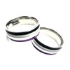 SNS Components Stainless Steel Silver Asexual Aces Ring (O)