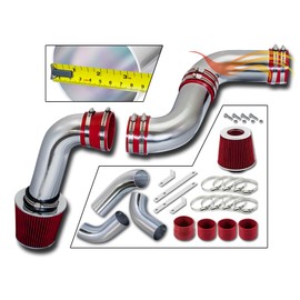 Rtunes Racing Cold Air Intake Kit + Filter Combo RED Compatible For 99-06 Silverado 1500 / GMC Sierra 1500 4.3L V6 / 07 Silverado Classic 4.3L