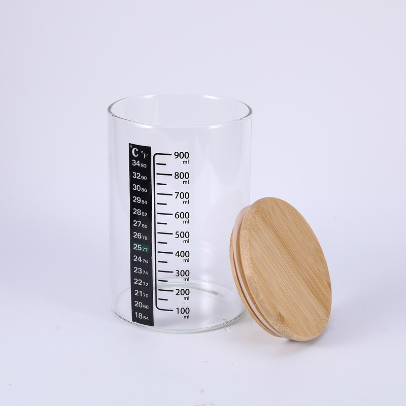 Jasfyee Sourdough Starter Set - 1L Fermentation Jar with Wooden