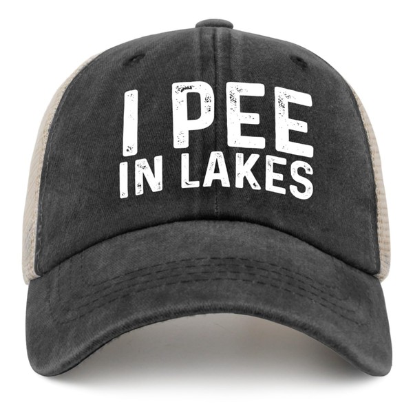 BEIXBE I Pee in Lakes Hat Trucker Hat Men Trendy