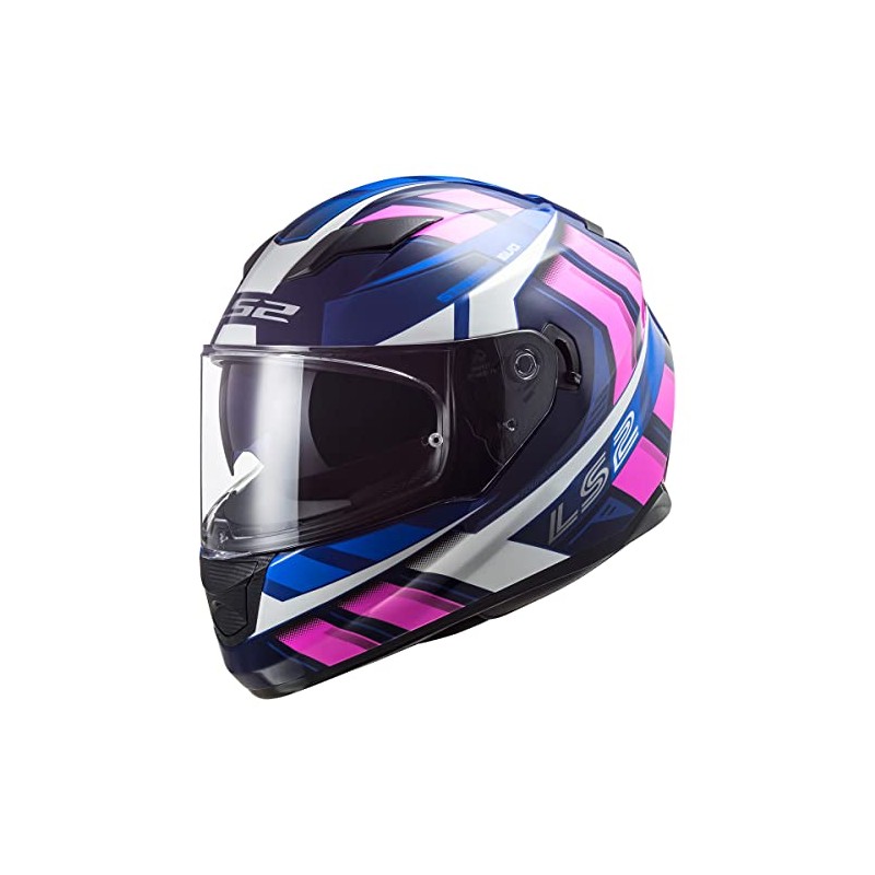 LS2 Helmets Full Face Stream Evo Street Helmet (Loop Black/Pink/White/Blue