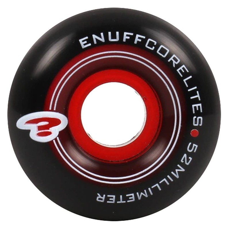 Enuff Corelites 52mm Black/Red Skateboard Wheels