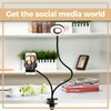 Retoo LED Ringlicht mit Stativ Selfie-Licht, Selfie Lampe Schwanenhals Klemmlampe