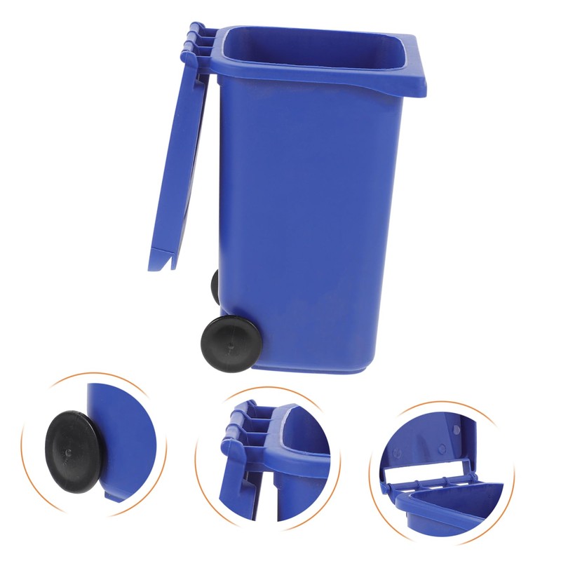 Operitacx Miniature Desk Trash Bin Multifunctional Wastebasket for Home and