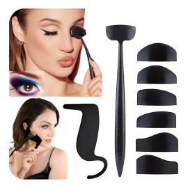 8 Kit Maquillaje Sombra Ojos Sello Rubor Plantilla Contorno