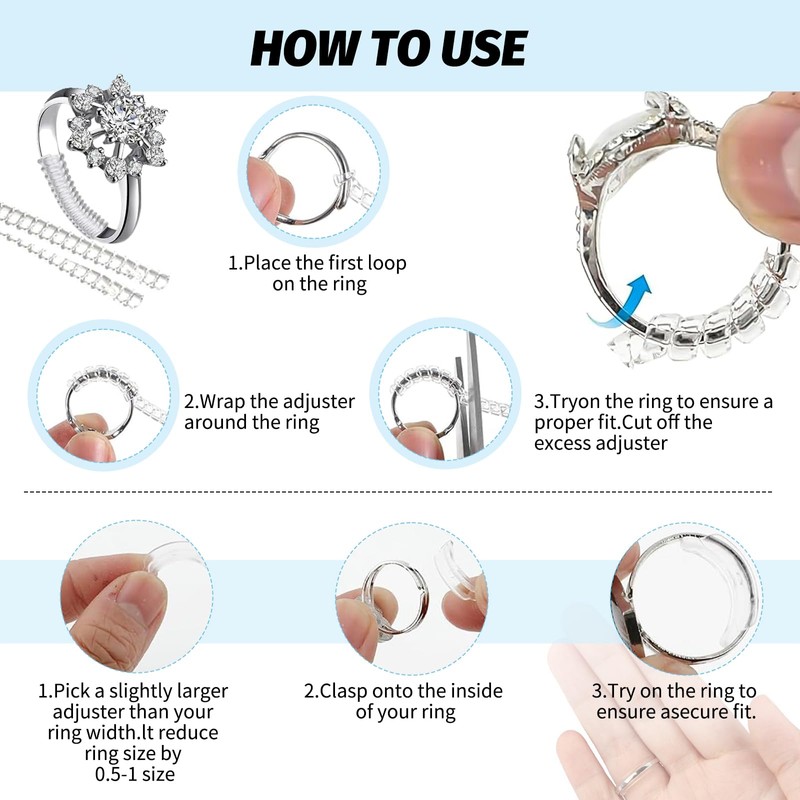 Pack of 30 Ring Reducers Invisible Ring Reduction Invisible Ring
