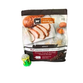 SIMPLY NOURISH Adult Cat Food. Deboned Chicken Urinary Tract & Hairball Control Recipe. Plus Cat Toy Will Vary. One 3 Pound (1.36 kg) Bag