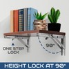 Doppy 12" Folding Shelf Brackets Heavy Duty Stainless Steel Collapsible