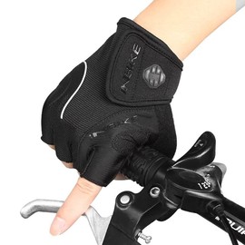 INBIKE Bike Bicycle Gloves 5mm Gel Pad Half Finger Cycling Gloves Black XX-Large