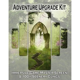 Loke Adventure Upgrade Kit - Immersive GM Screen and Reusable Scenery Clings for Custom RPG Maps