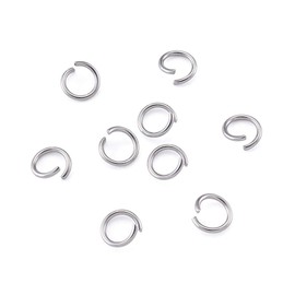 Pandahall 1000Pcs Stainless Steel Open Jump Rings 8mm Round 1.2mm Thick Metal Round Unsoldered Ring Connectors for Chainmail Jewelry Making
