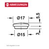 (Pack of 20 Gedotec® Lochabdeckungen Cover Caps for Drill Hole