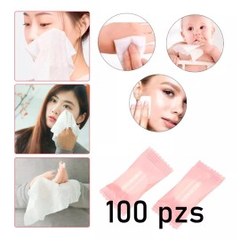 Mafab Toalla Comprimida Pastilla Compacta Rosa Limpieza 100pzs