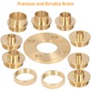 11pcs Solid Brass Router Template Bushing Guides Sets, Bush Guide