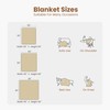 Dual-Sided Faux Rabbit Fur Throw Blanket, 50" x 60", Cream