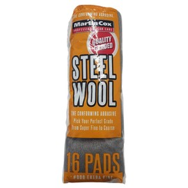 16 x Steel Wool Grade #1#0#00#00#00#0000 16 High Quality Steel Wire Wool Pads for Cleaning, Polishing and Polishing Metal, Wood and Automotive Bodies (Extra Fine #000)
