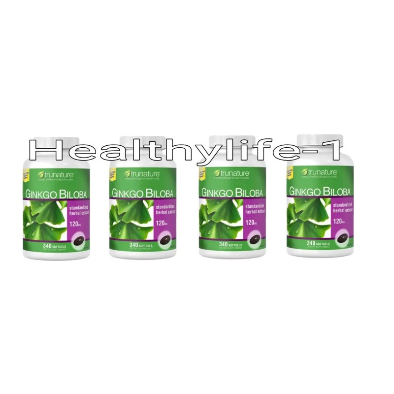 TruNature Ginkgo Biloba Herbal Extract Softgel - 340 Count