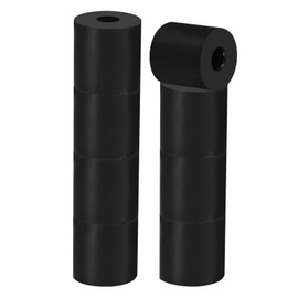 PATIKIL Rubber Vibration Dampening Gaskets Rubber Spacers Anti-Vibration Spacer Washers Multi-Purpose 8pcs 30mm OD x 10mm ID x 30mm Thick Insulation Pad Rubber Washers for HVAC Machine Bolts Black