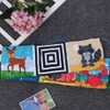 Infant Crib Cloth Book Cute Animal Learning Rattle Distorting Mirror
