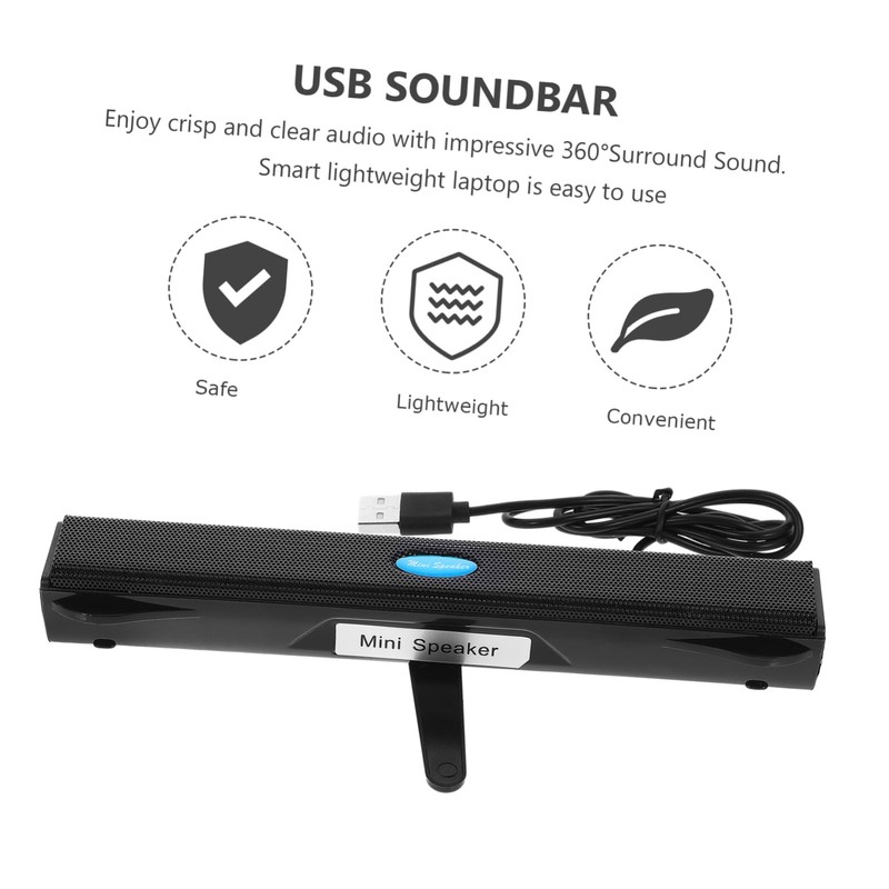 KICHOUSE -19 USB Soundbar Computer Soundbar Mini Subwoofer Surround Sound