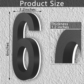 ROCEEI 6 Inch Backlit LED House Number 0-9 for Outside Stainless Steel Waterproof Home Address Number Illuminated House Modern Lighted Address Sign for Houses Restaurant 12v Dc Low Voltage(6/9)