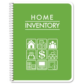 BookFactory Home Inventory Record Book/Home Inventory Log Book/Notebook - Wire-O, 100 Pages, 8.5'' x 11'' (RX) (Made in USA)