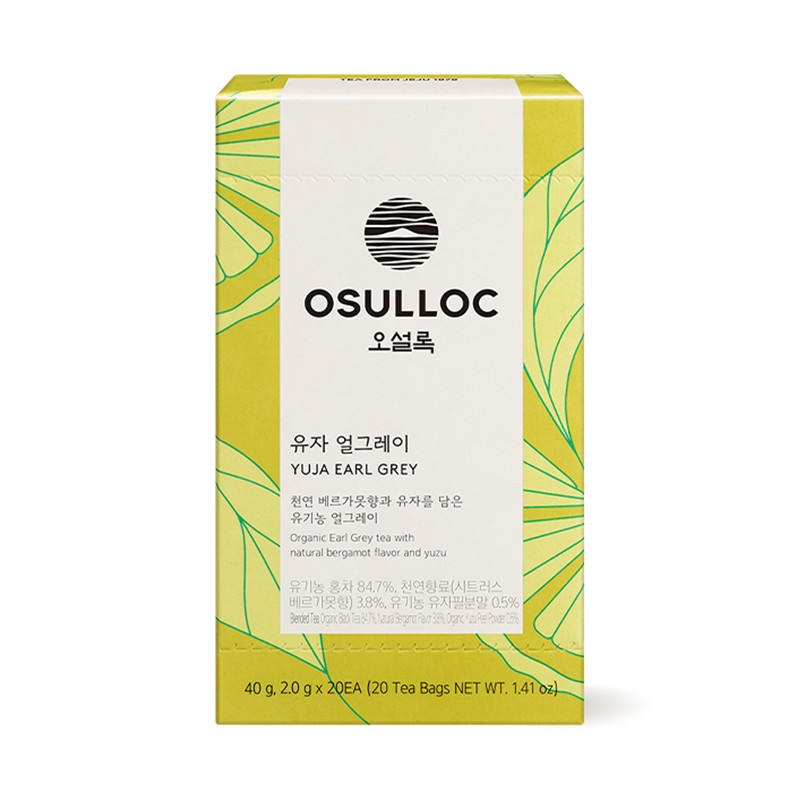 O'sulloc [오설록]유자 얼그레이 20입 (원산지:상세설명참조) [Osulloc] Yuzu Earl Grey 20