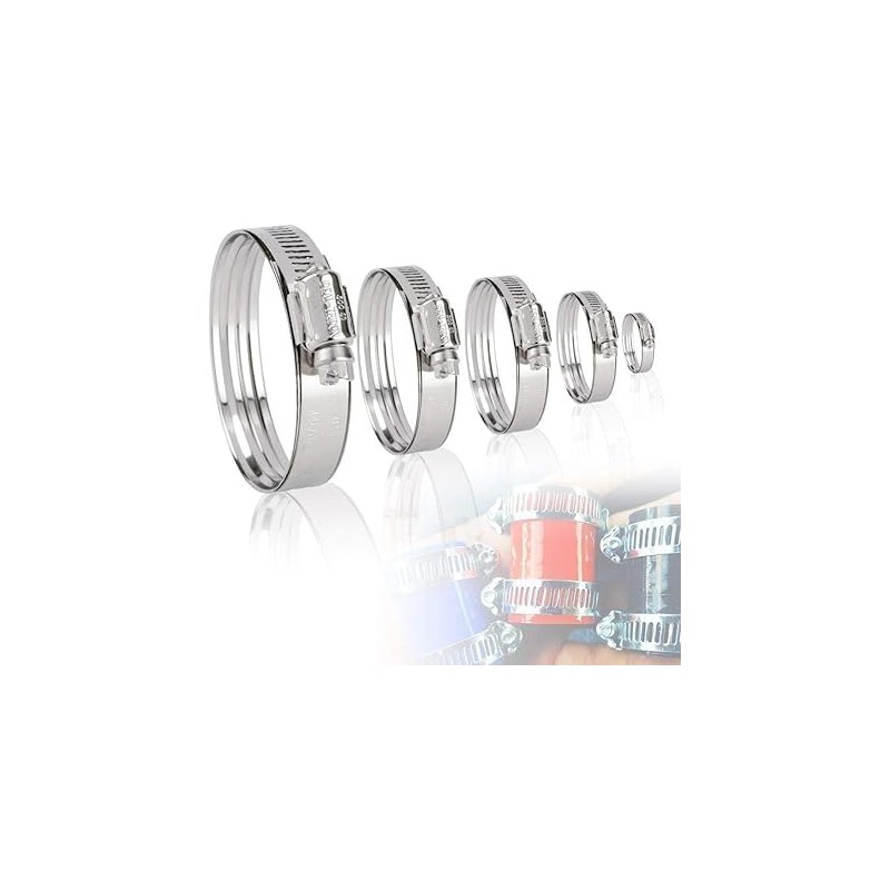 PIT66 Silicone Radiator Coolant Hose Kit Clamps, Compatible with 1982-1992