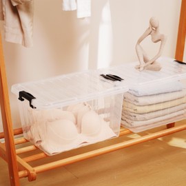 ITYLIFE CITYLIFE Citylife 22 QT Clear Plastic Storage Bins with Lids Stackable and Nestable Storage Boxes with Lids Large Plastic Storage Containers for Garage, Closet, Kitchen, 2 Packs