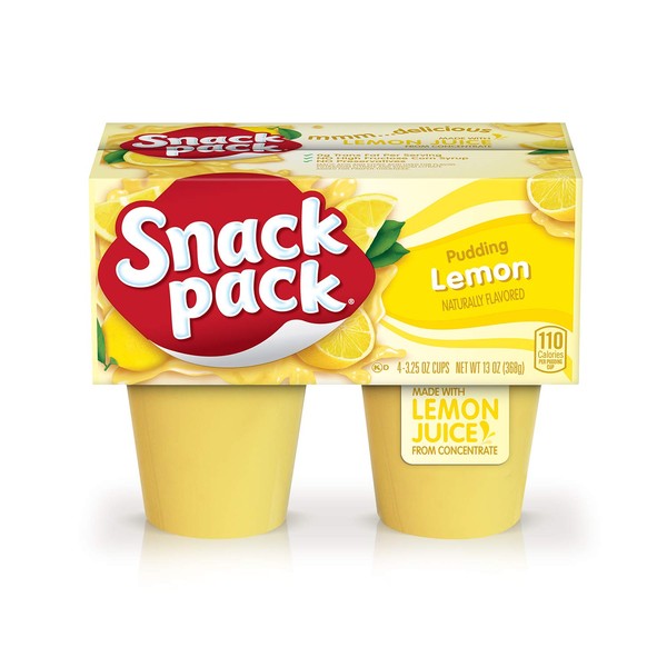 Snack Pack Lemon Pudding Cups, 13 Ounce (Pack of 12)