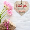 Hanging Wooden Heart Sign Plaque - I Love You, You