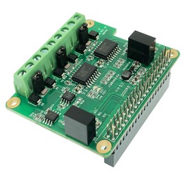 RS485 CAN HAT para Raspberry Pi Via SPI Onboard 1 x CAN Bus MCP2515 Transceptor 2 x RS485 Bus SC16IS1752, señal y aislamiento de energía, puerto de protección ESD, módulo de comunicación estable de larga distancia