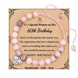 JoycuFF 60th Birthday Gifts, Unique 60th Birthday Bracelets for Women Her, 60 Year Old Birthday Gifts for Female Grandma Mom Anutie