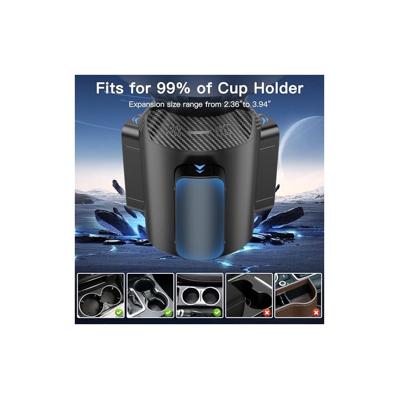 Cup Phone Mount for Car - 2026 Upgraded Long Arm