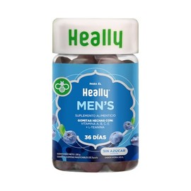 Vitaminas para Hombre en Gomitas con L-Teanina y Zinc HEALLY | Vitaminas A, B, C y E, Energía y Claridad Mental, 72 Gomitas, Sin Azúcar, Sin Gluten, S