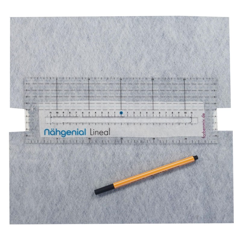 Farbenmix Nähgenial Stylefix Sewing Ruler with Cut-Out, 30 x 10