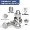 Krysay 288Pcs Hex Bolts and Nuts Assortment Kit,1/4-20,5/16-18,3/8-16 Assorted Bolts