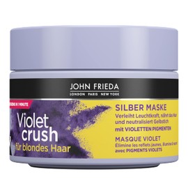 John Frieda Violet Crush Silver Mask, Contents: 250 ml, For Blonde Hair, Neutralises Yellow Tinge, Repairs Hair Damage