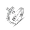 JXJL Faiith Ring with Cross - 925 Sterling Silver Inspirational