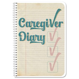 BookFactory Caregiver Daily Log Book/Caretaker Daily Task Log for Assisted Living Patients, Long Term Care - Old Cover, Wire-O, 100 Pages, 6'' x 9'' (JOU-100-69CW-PP(Caregiver))